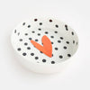 Heart and Spotted Pet Bowl