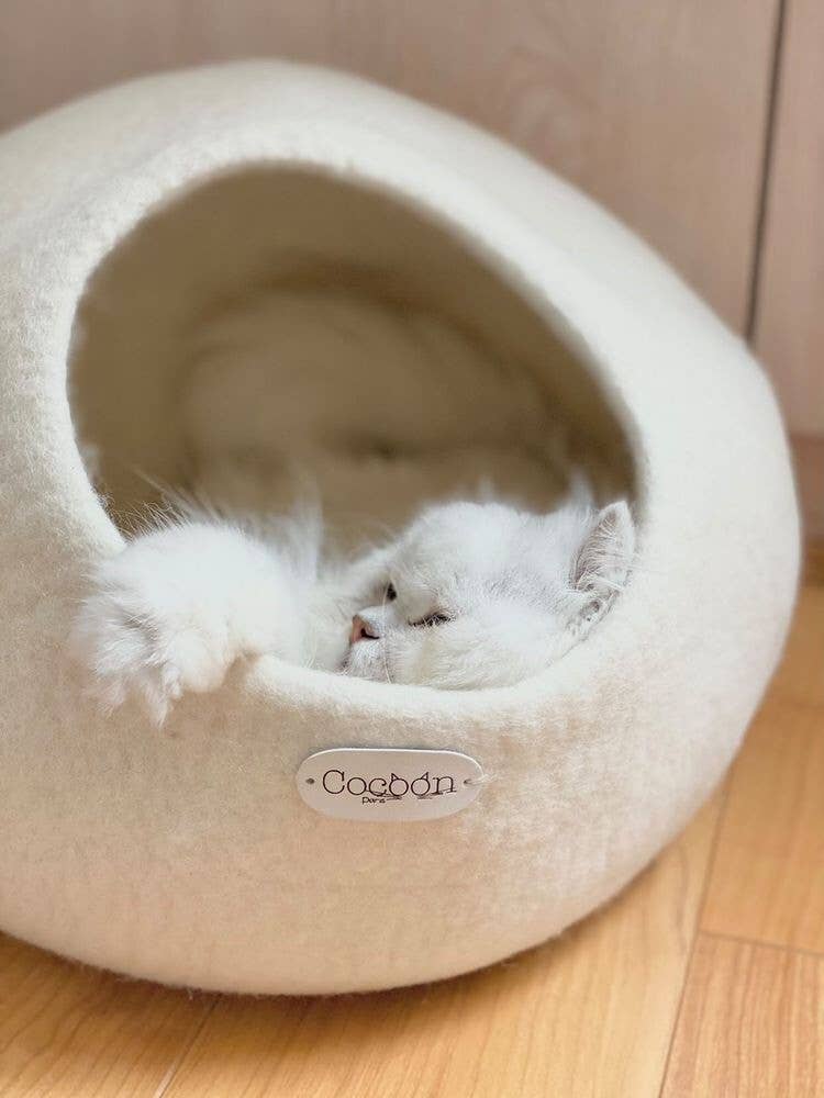 Solid Colour Wool Cocoon Basket