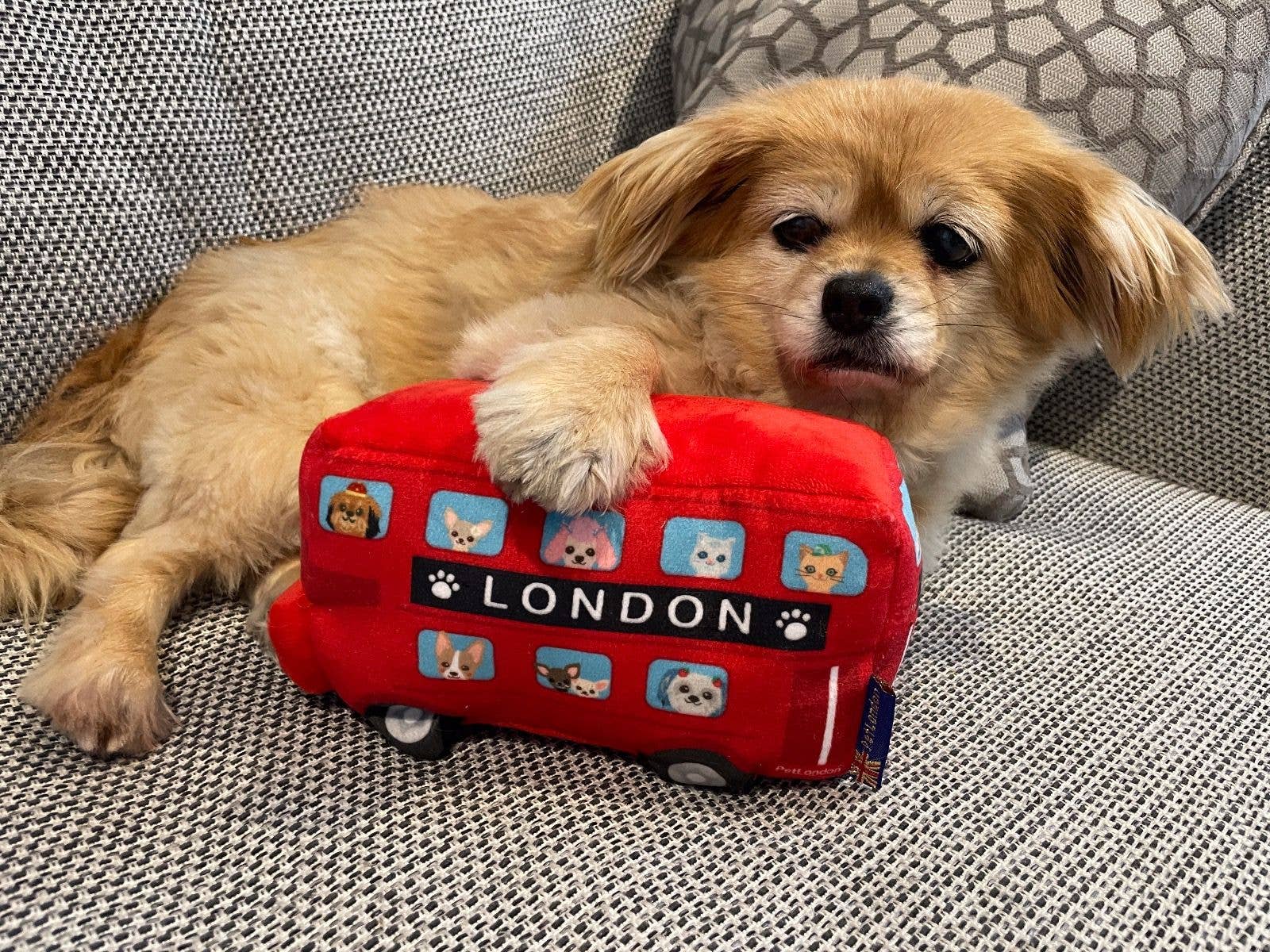 London Bus Plush Dog Toy