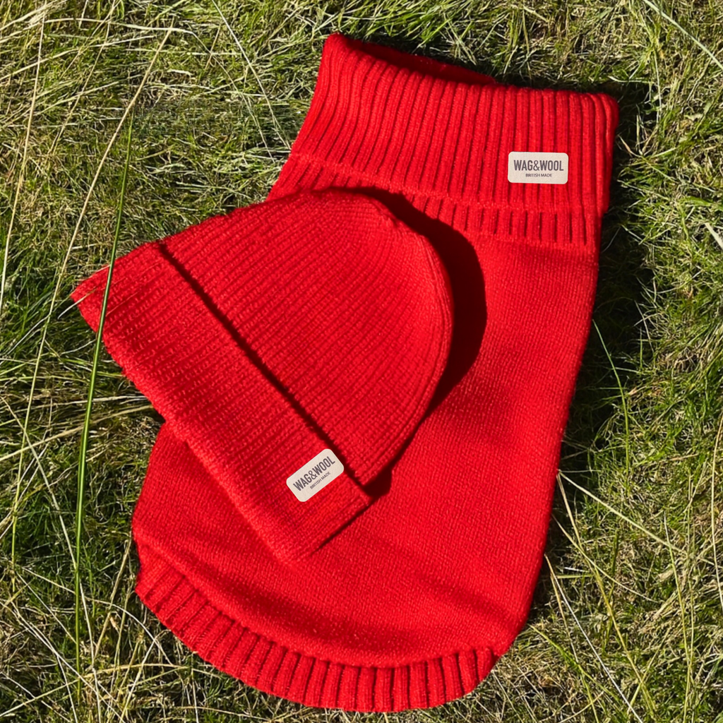 Cherry Red British Wool Jumper