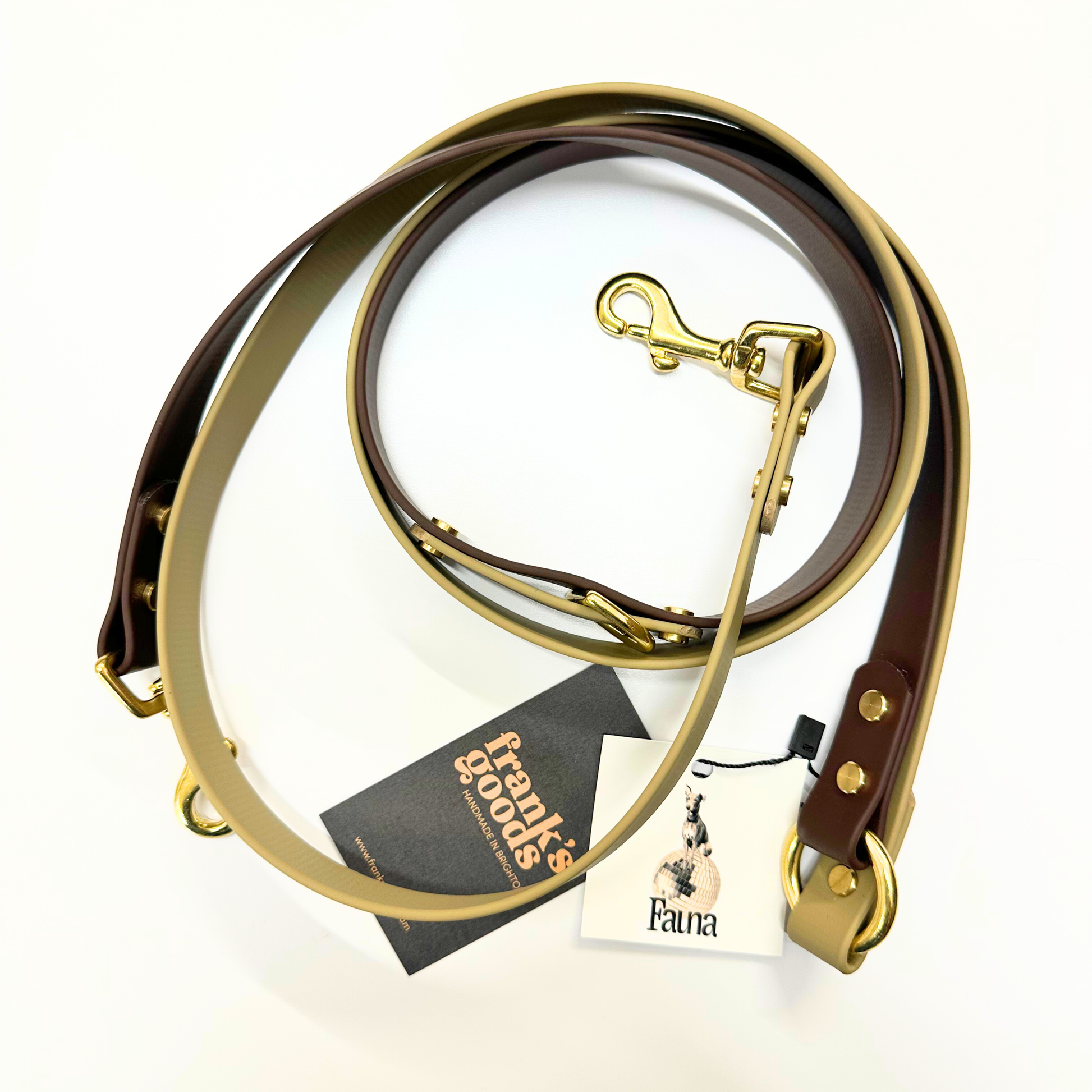 Loki Multiway Dog Lead in Khaki & Brown