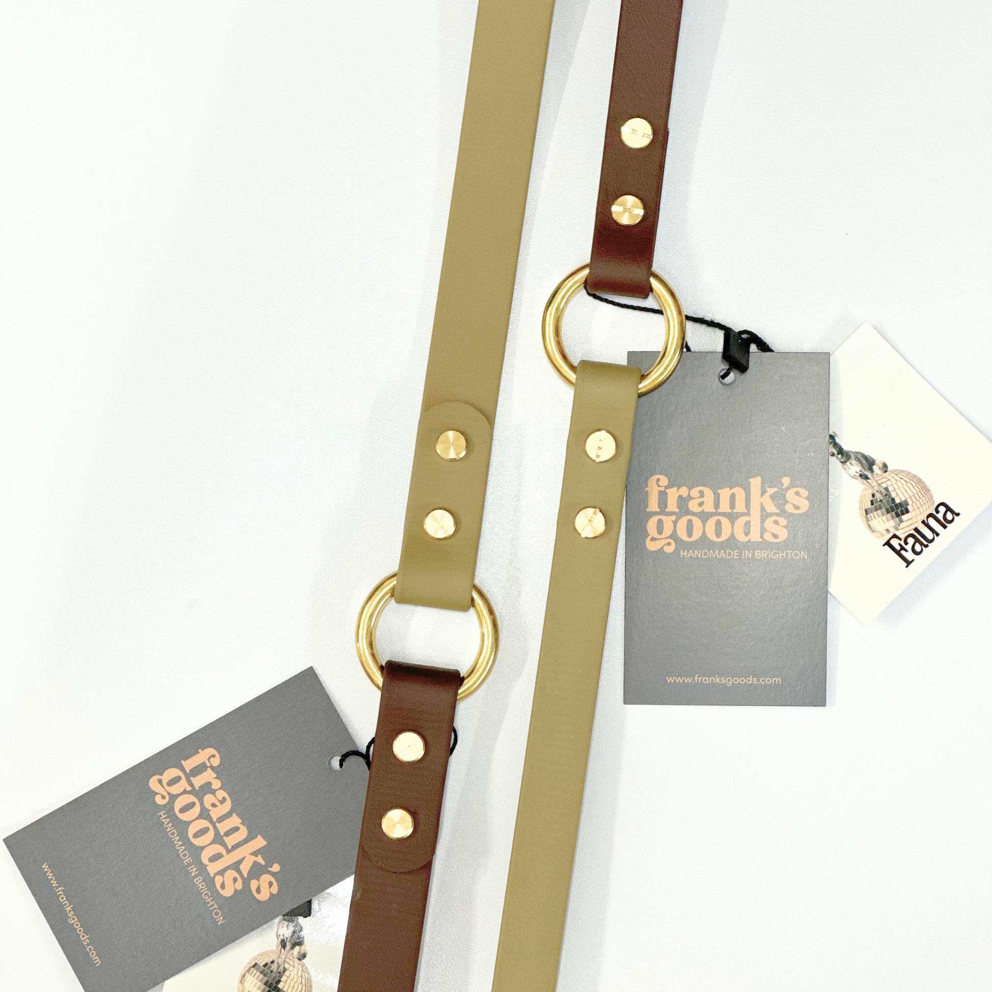 Loki Multiway Dog Lead in Khaki & Brown