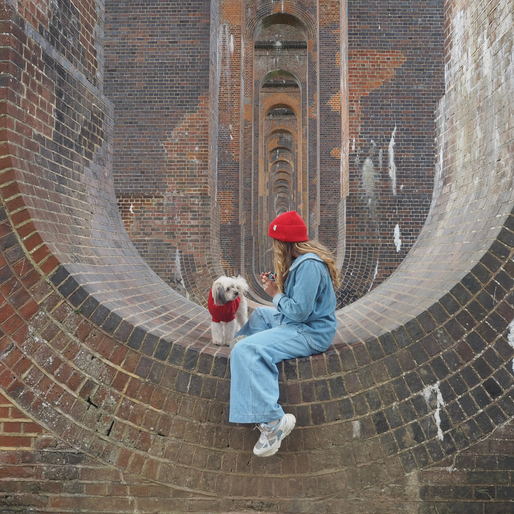 Cherry Red British Wool Jumper