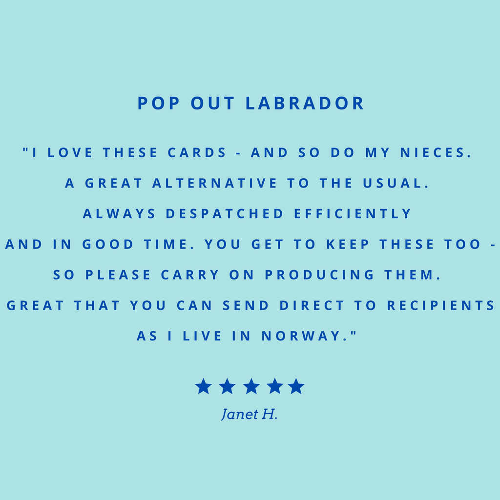 Pop Out Labrador Greeting Card