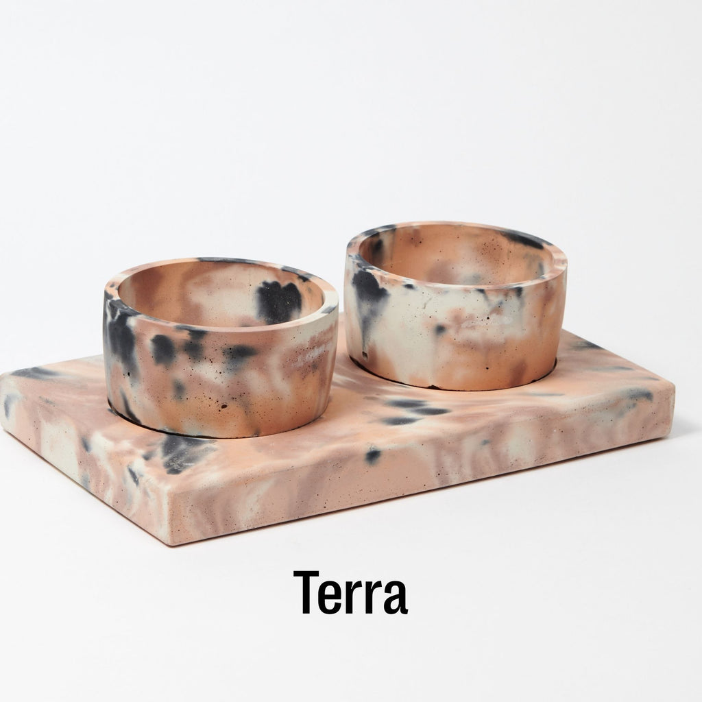 Concrete Pet Bowl Set by Smith & Goat