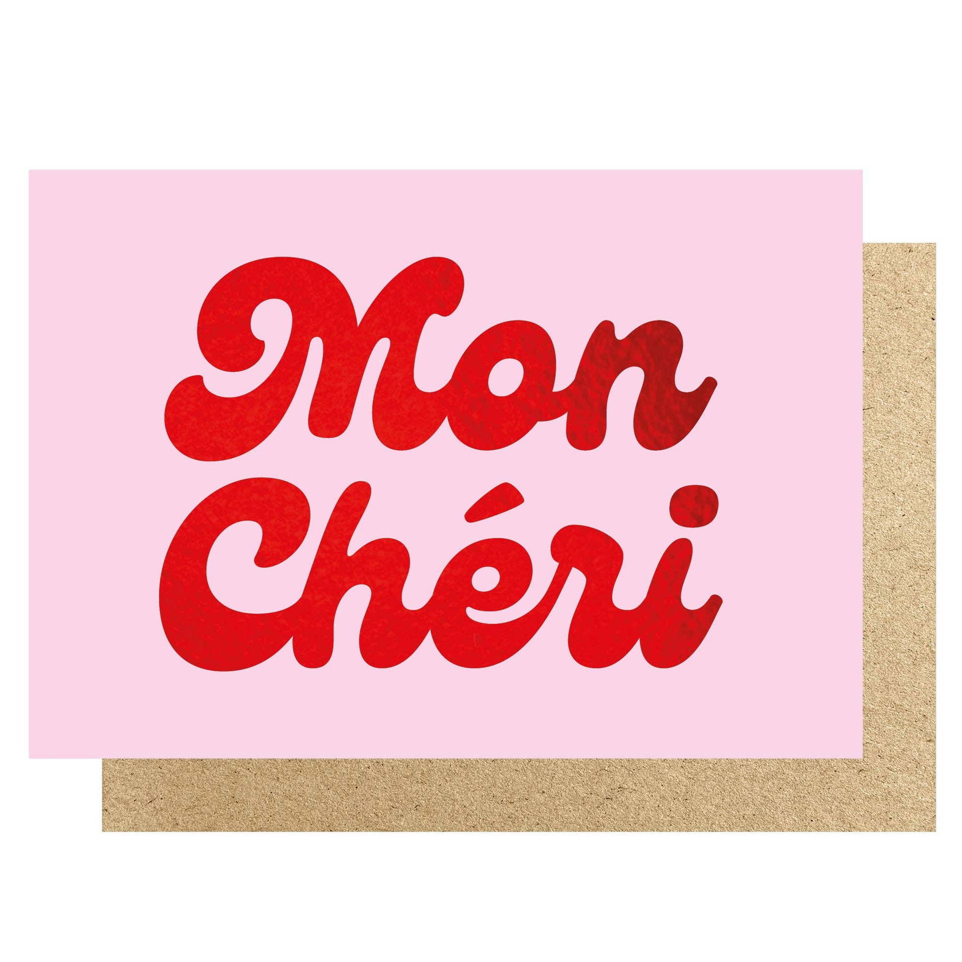 Mon Chéri red foiled card