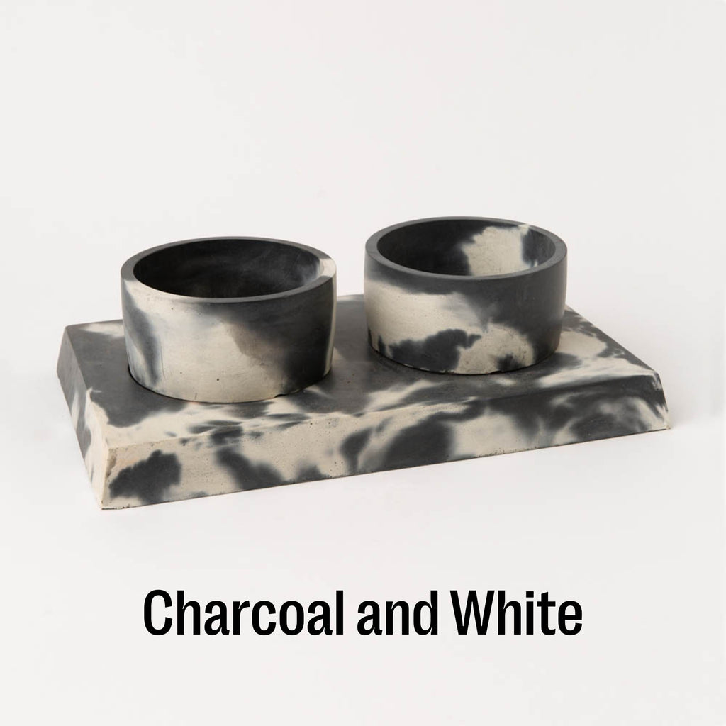 Concrete Pet Bowl Set by Smith & Goat