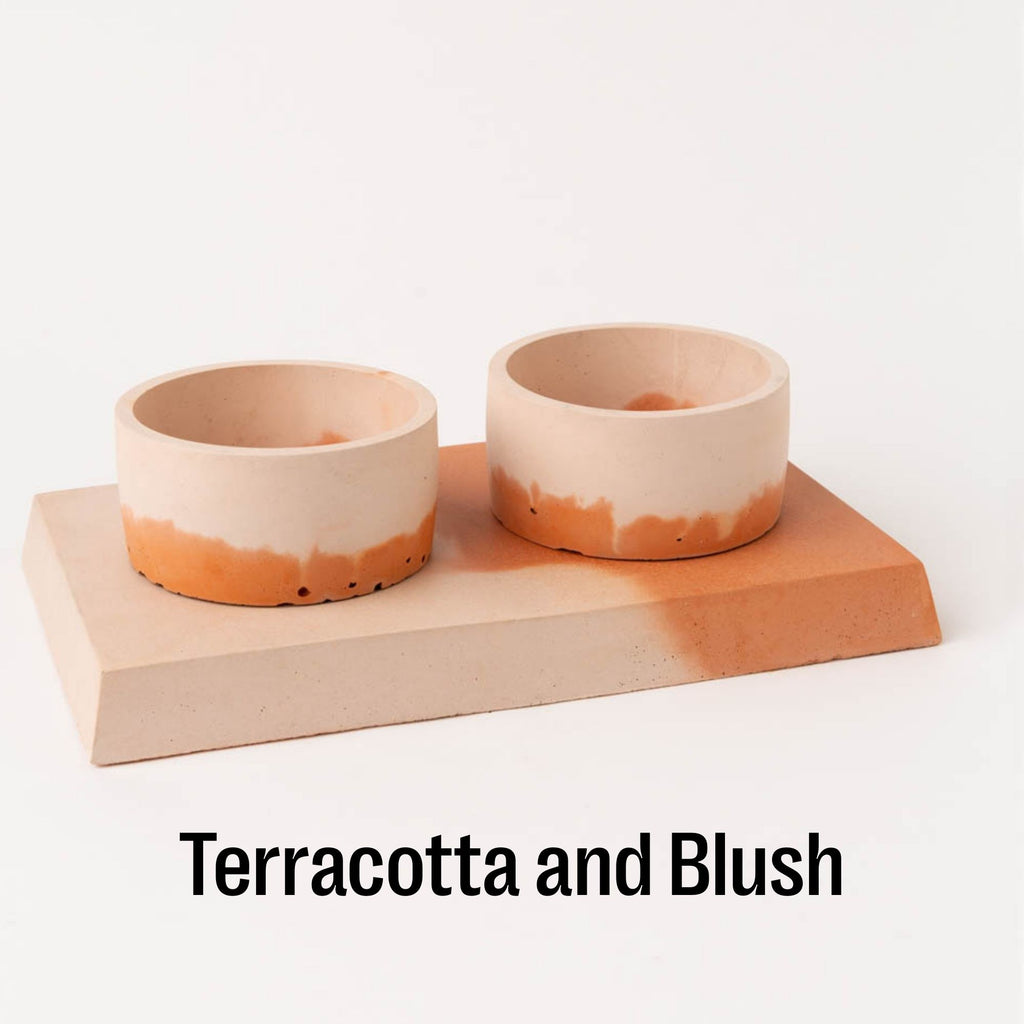 Concrete Pet Bowl Set by Smith & Goat