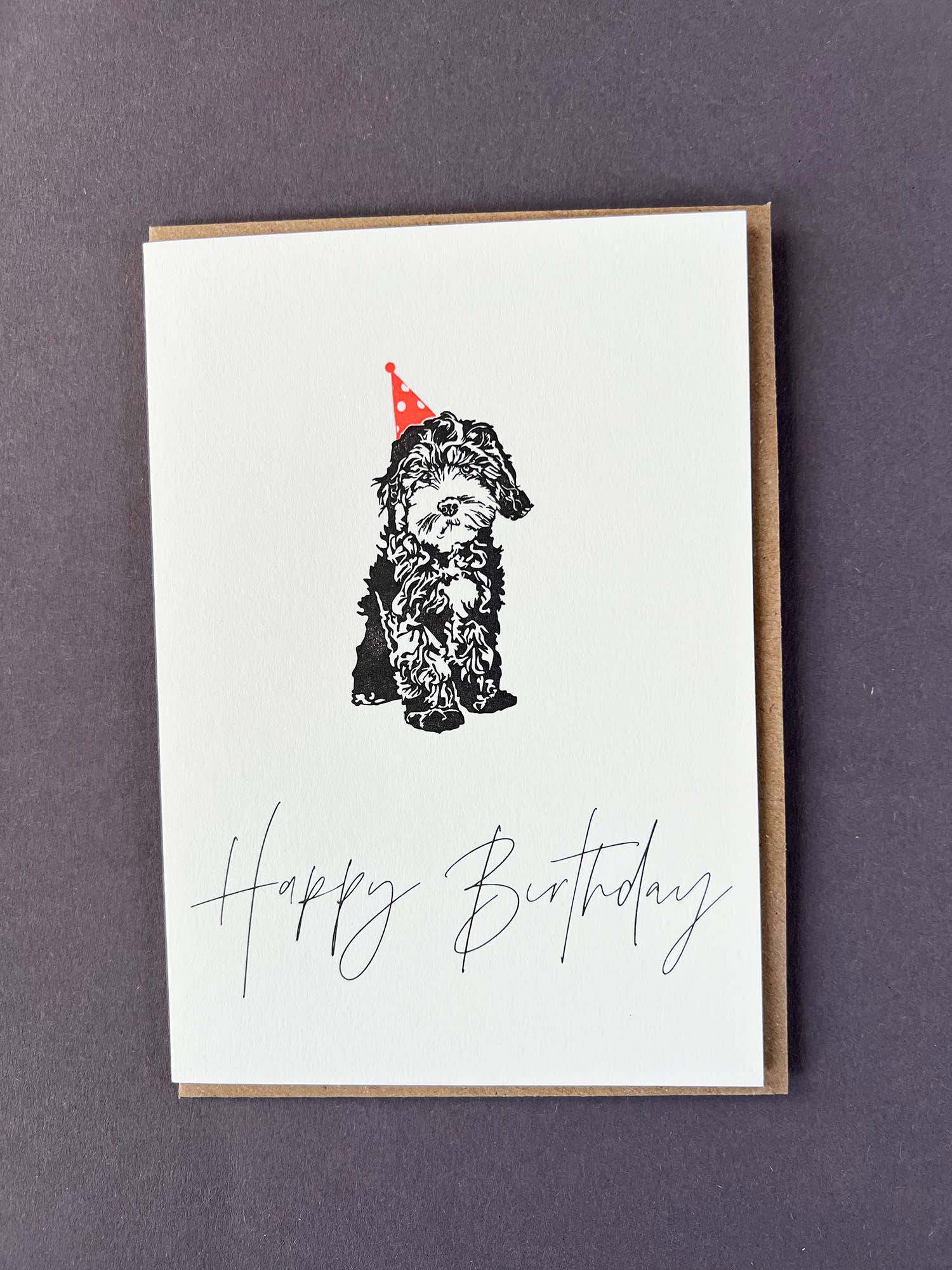 Birthday Cockapoo Letterpress Card | Birthday Card