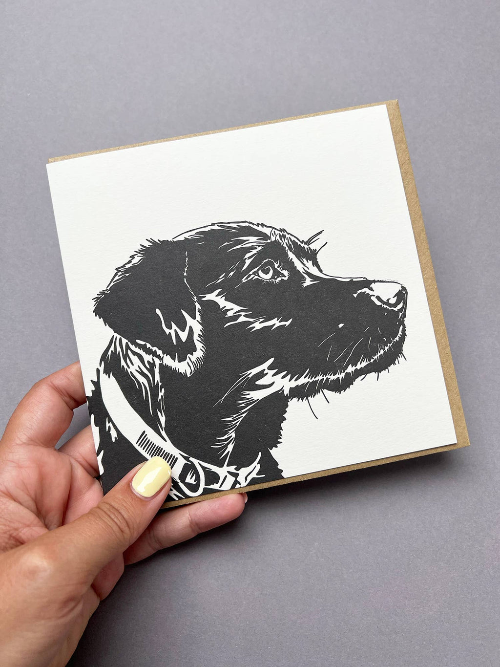 Labrador Puppy Letterpress Card
