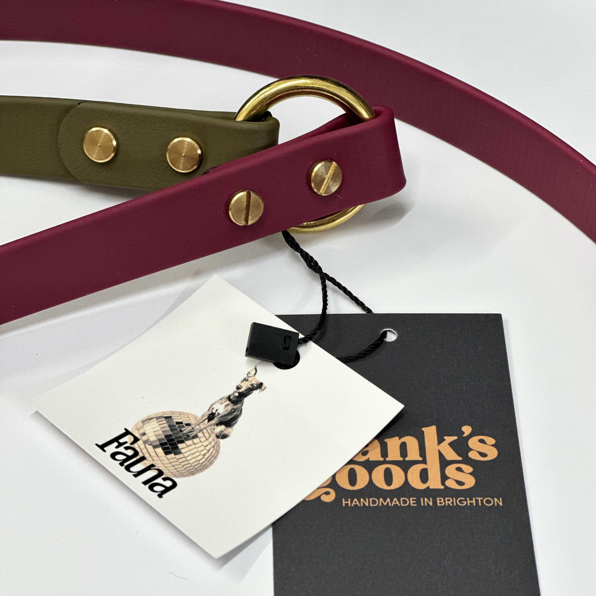 Dottie Multiway Dog Lead in Wine & Olive