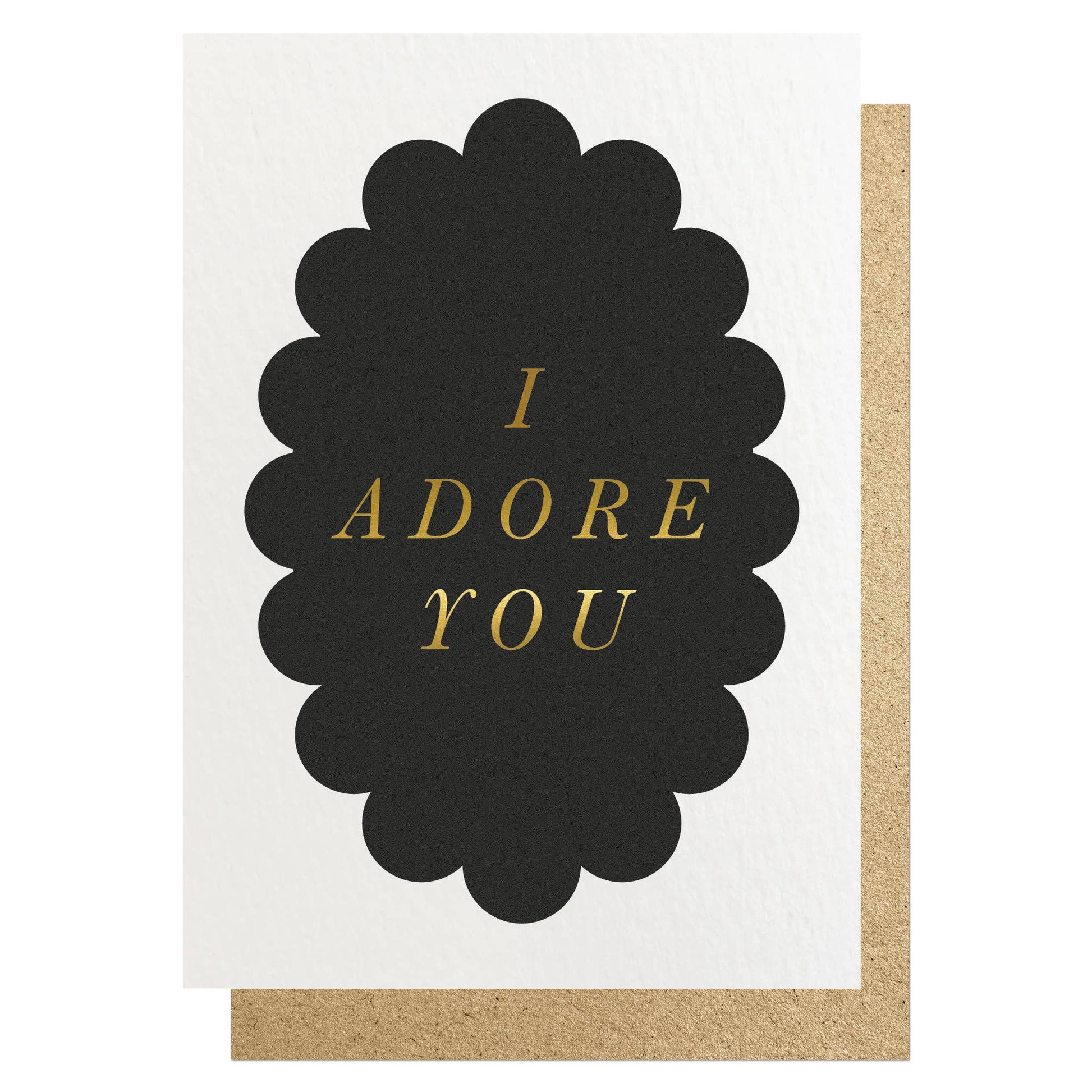 I Adore you scallop black card