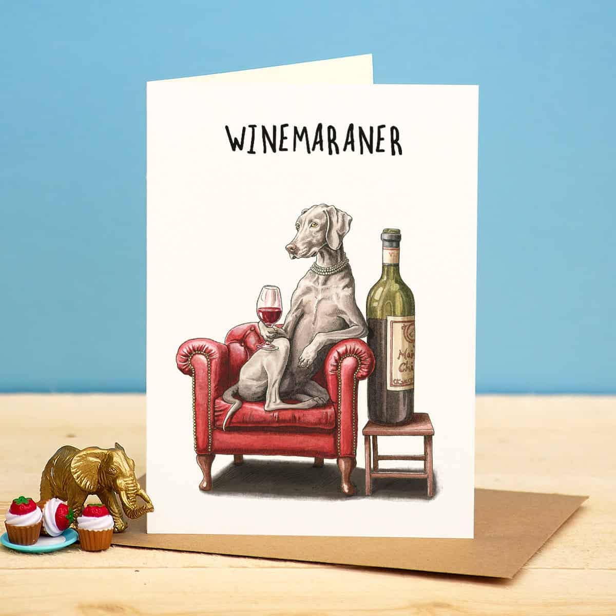 Winemaraner Card - Everyday Card - Funny