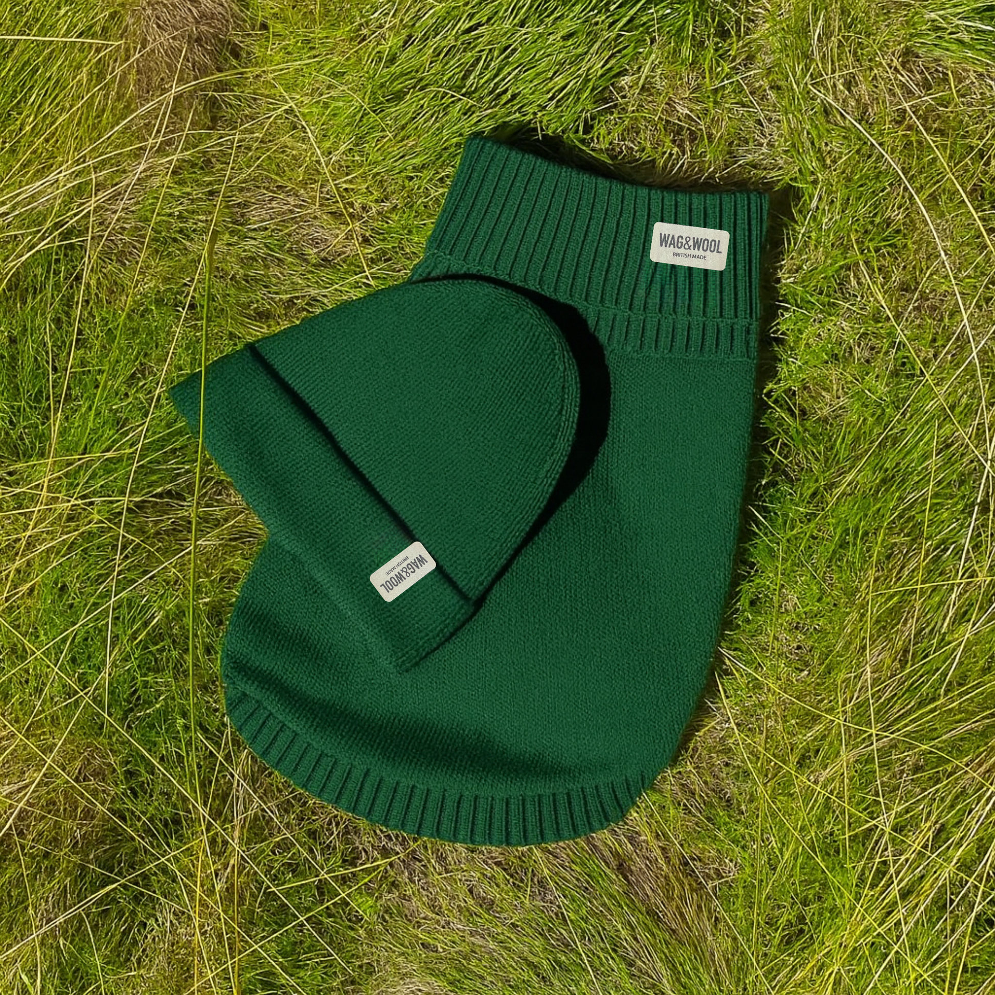 Forest Green British Wool Beanie Hat