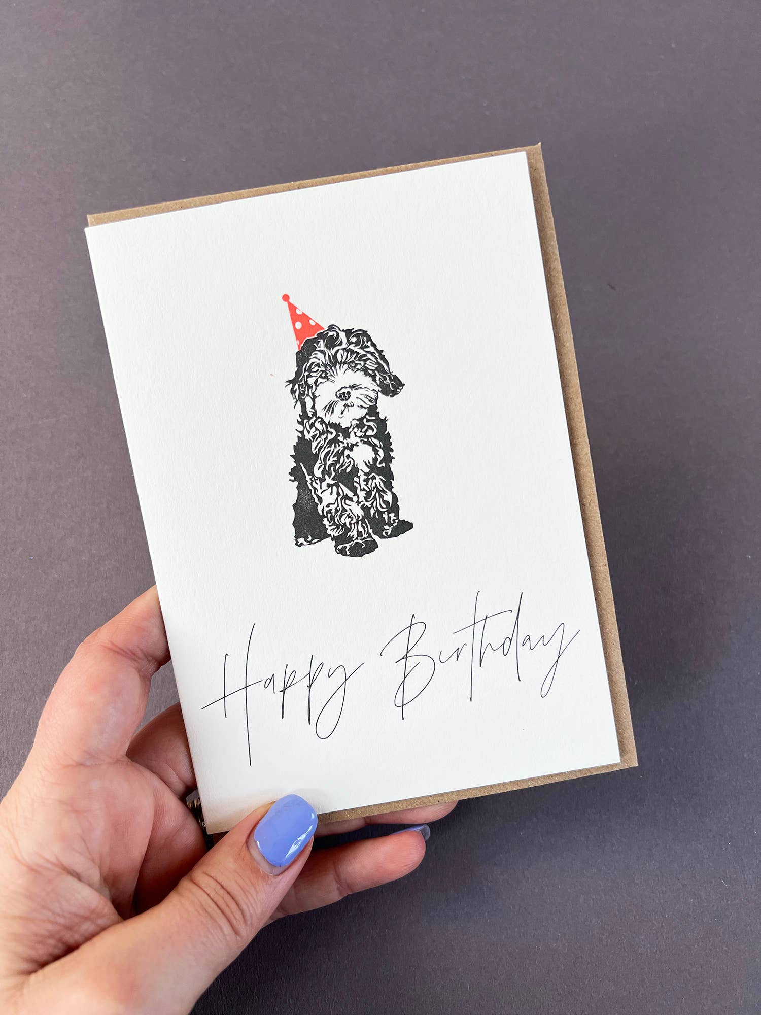 Birthday Cockapoo Letterpress Card | Birthday Card