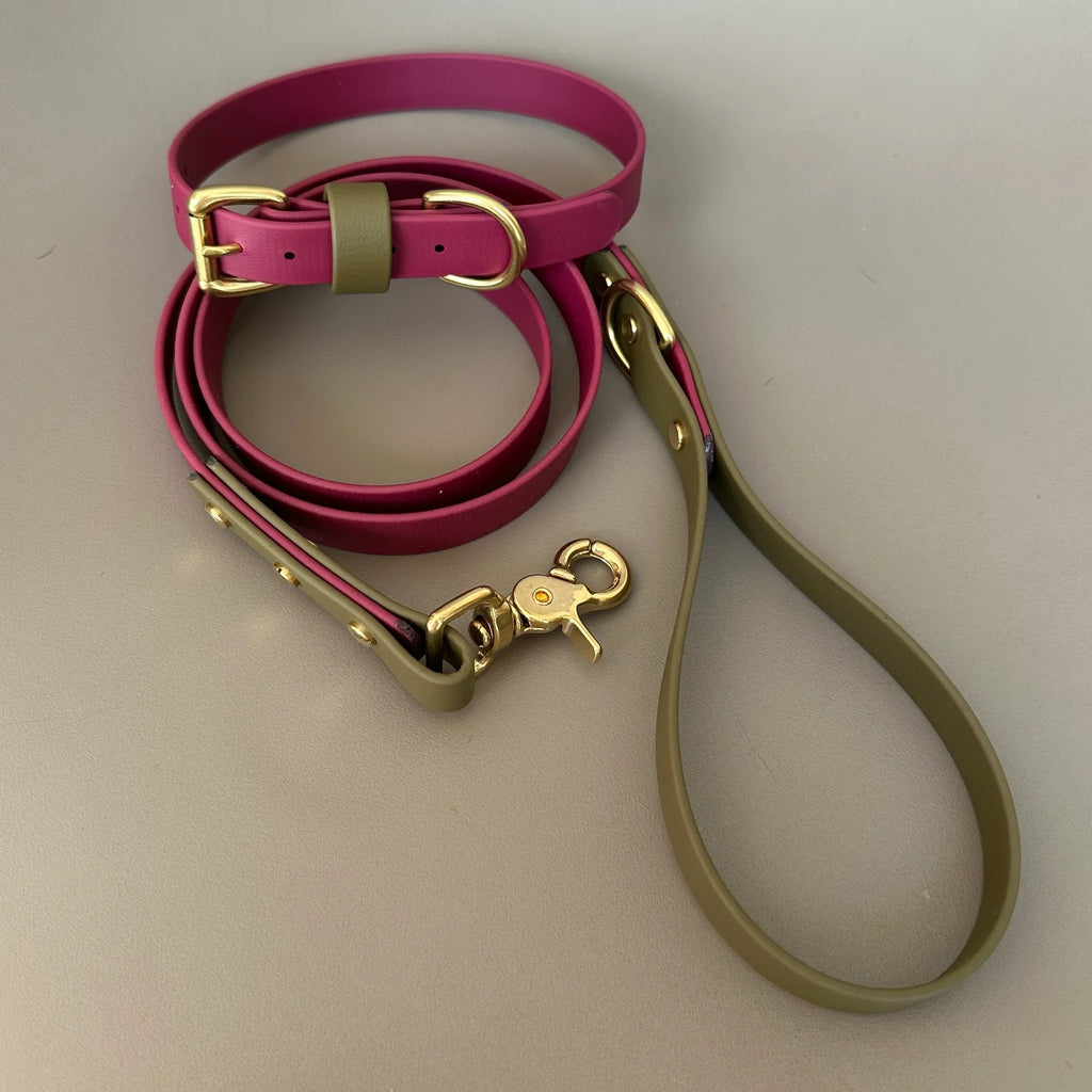 Dottie Wine & Olive Colour Block Lead