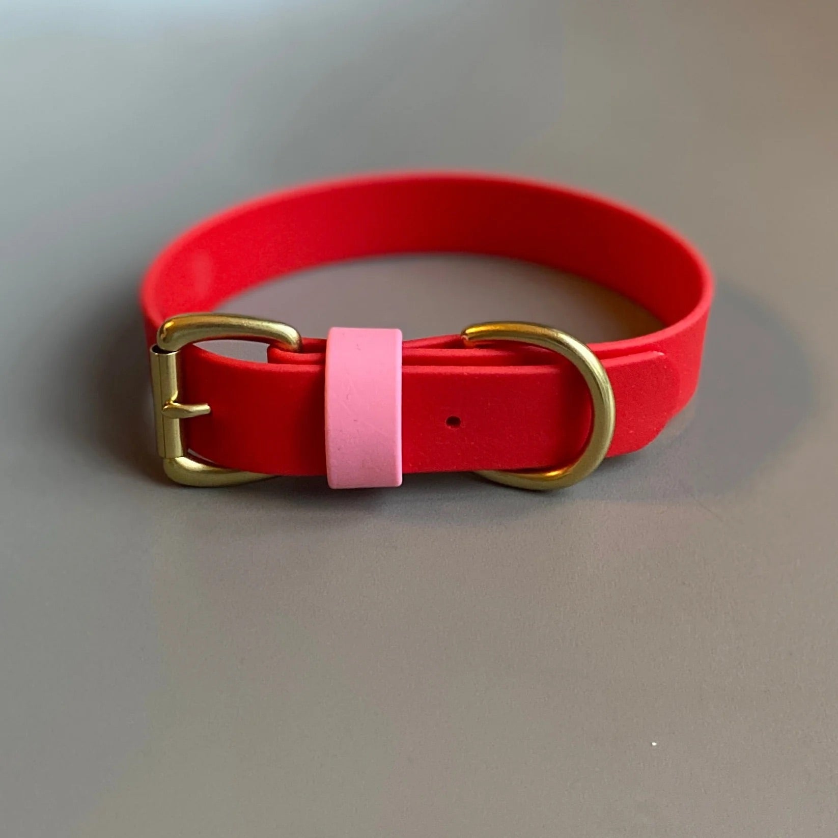Love Red & Pink Colour Block Collar