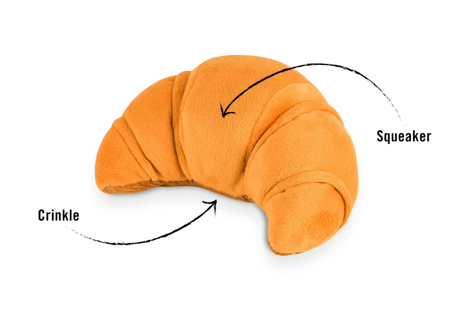 Croissant dog toy