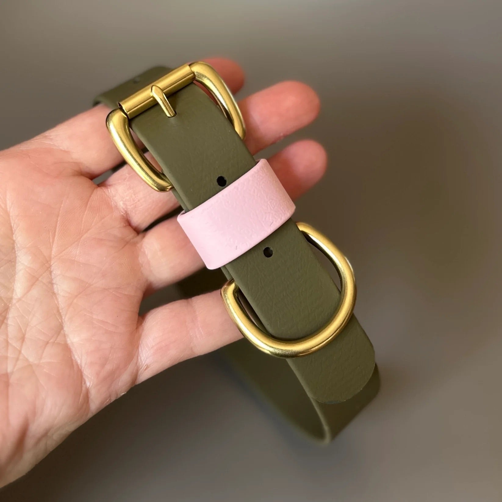 Petra Olive & Pastel Pink Colour Block Collar