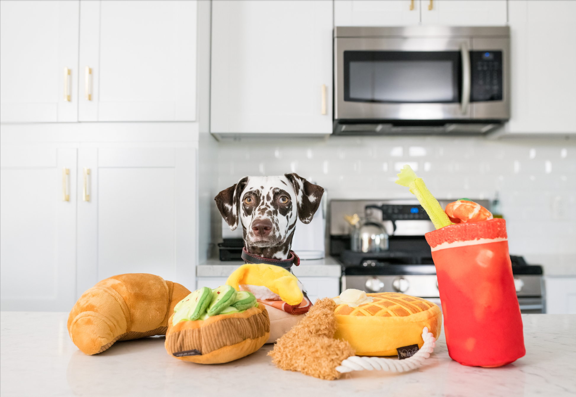 Croissant dog toy