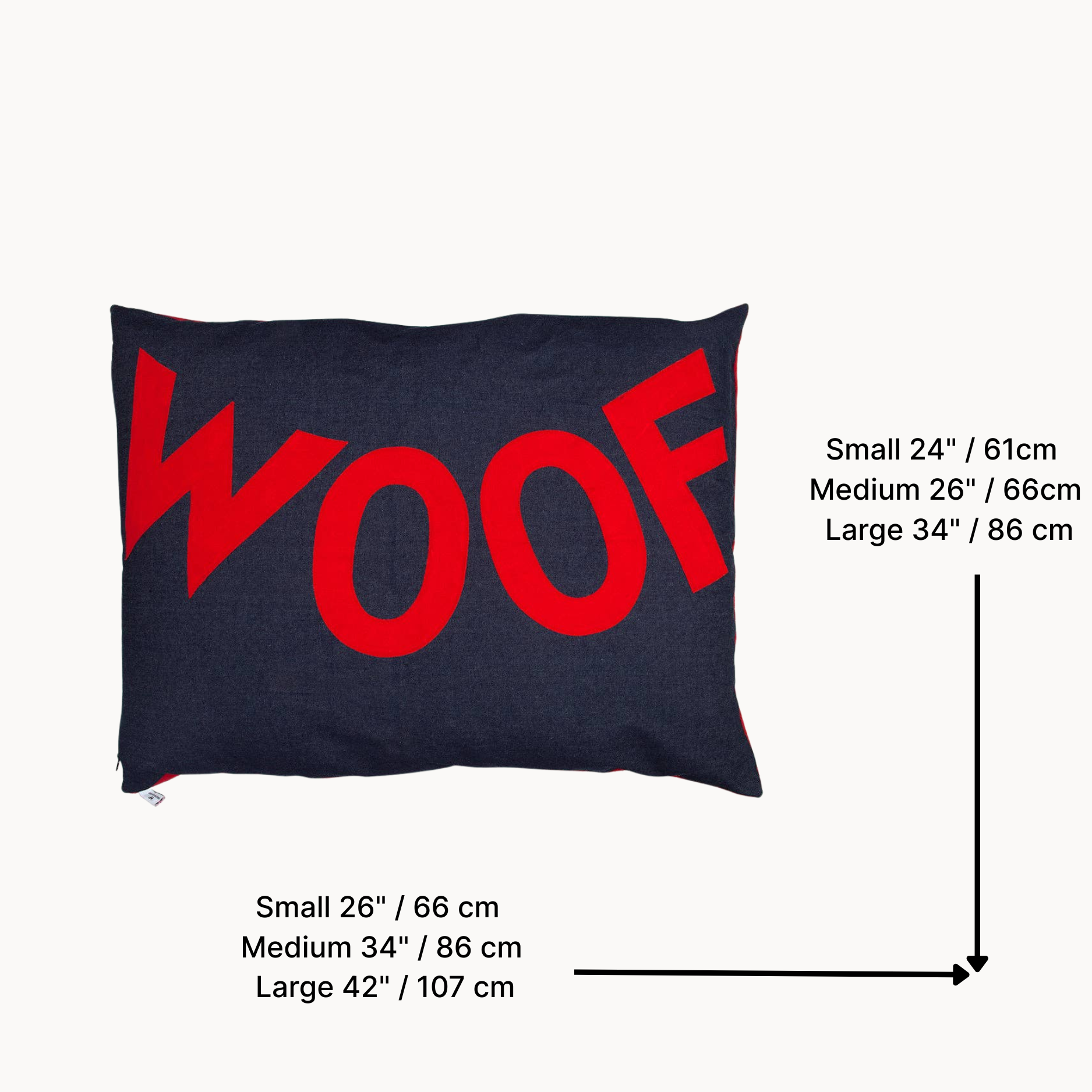 Dog Bed Big WOOF in Denim