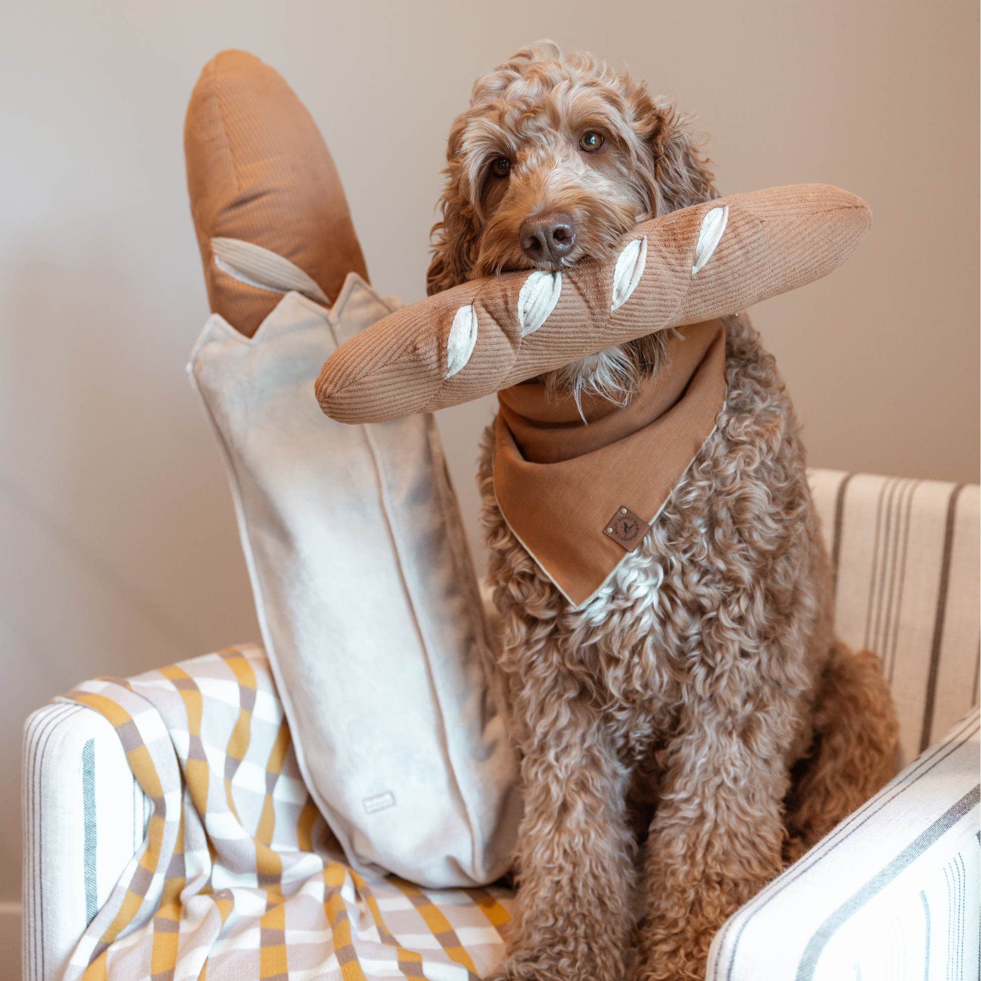 Giant Baguette enrichment dog toy