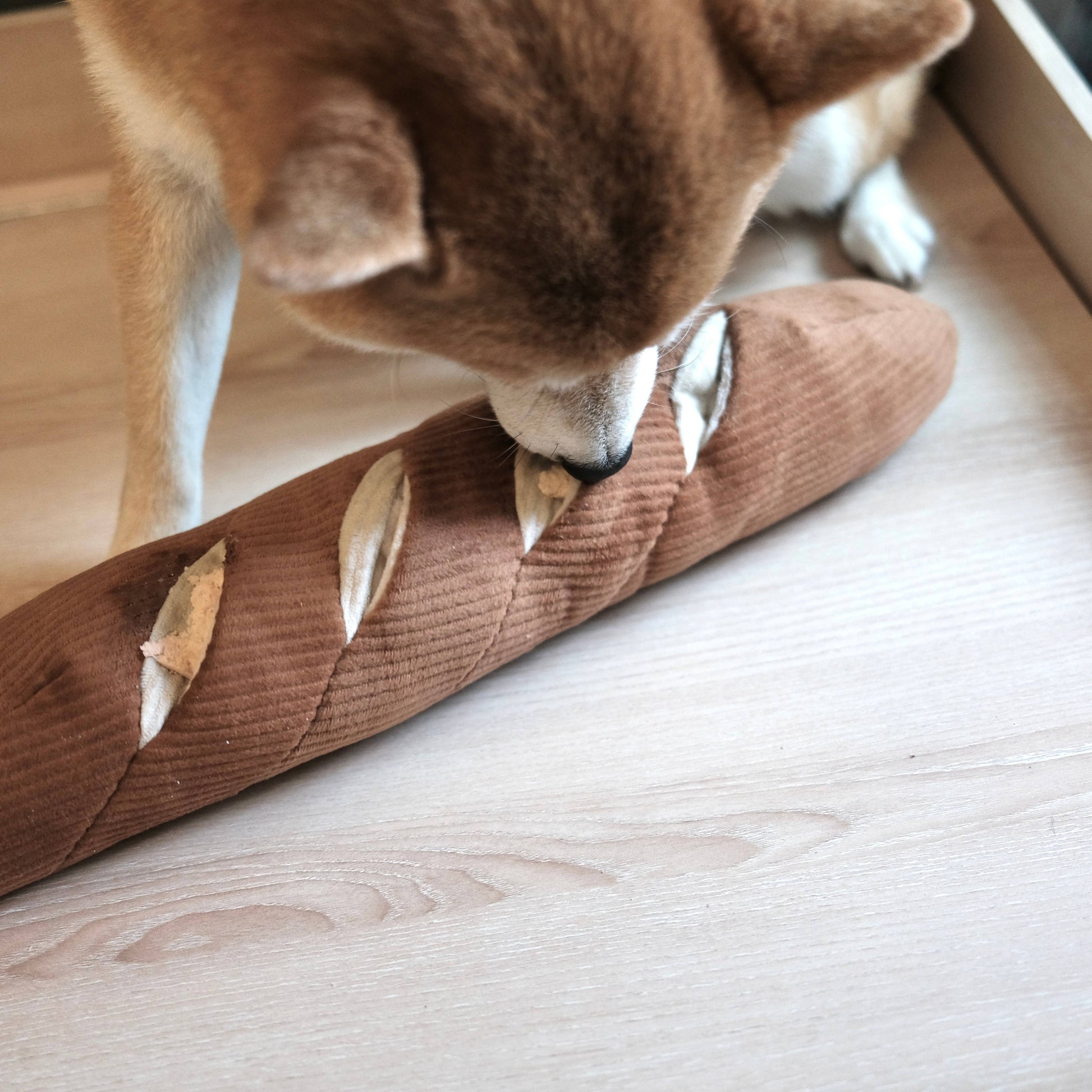 Baguette enrichment dog toy