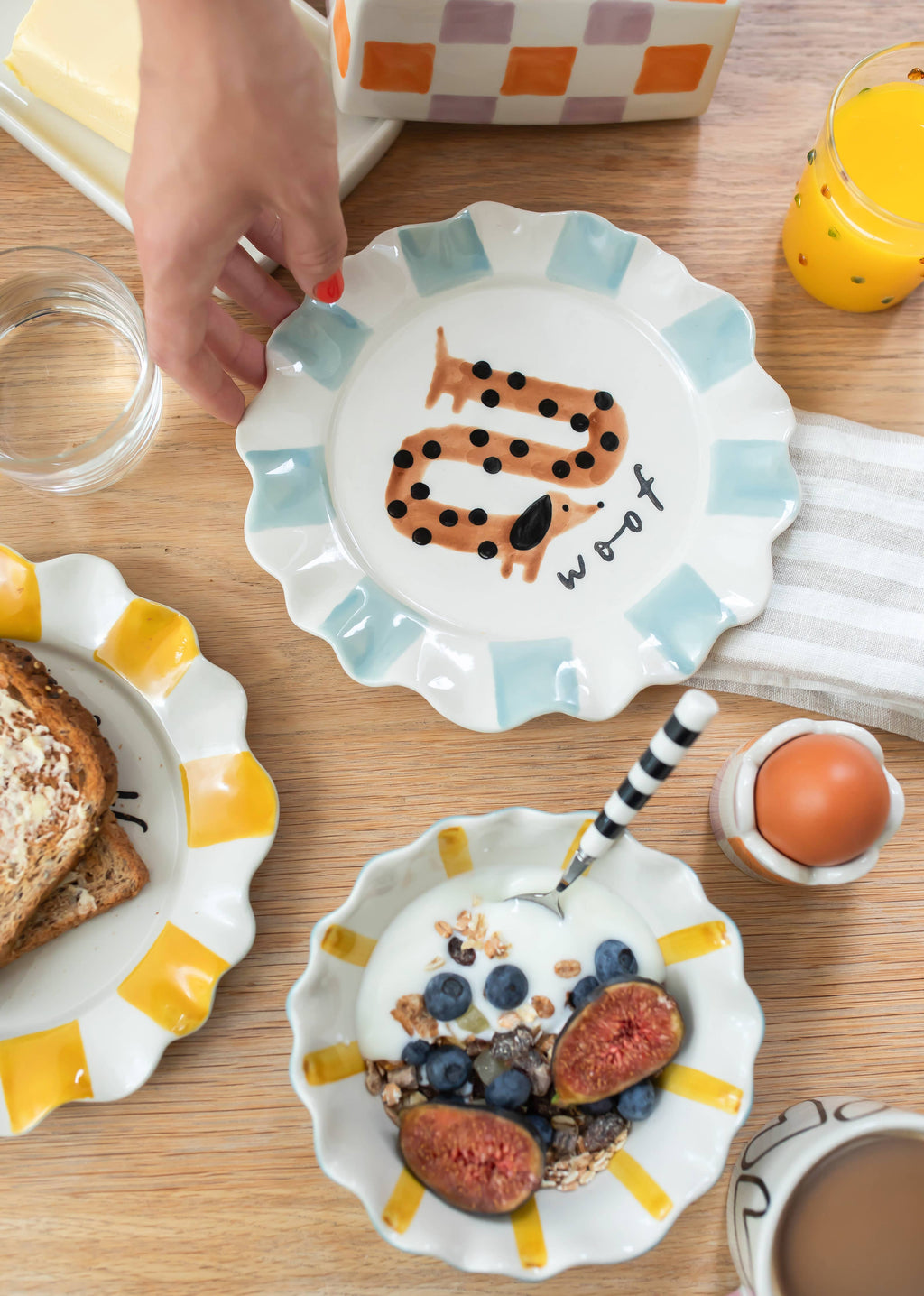 Woof Sausage Dog Plate