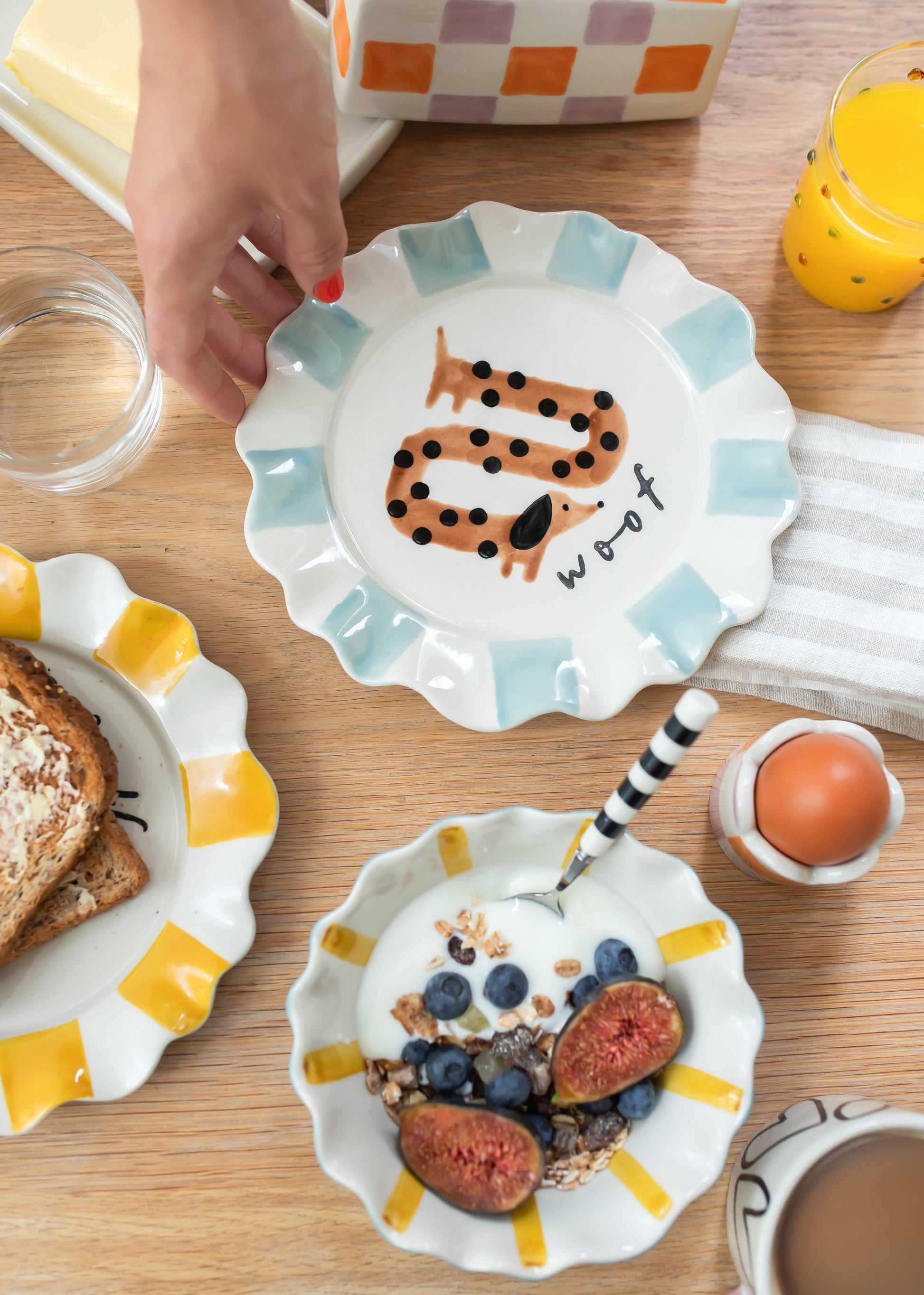 Woof Sausage Dog Plate