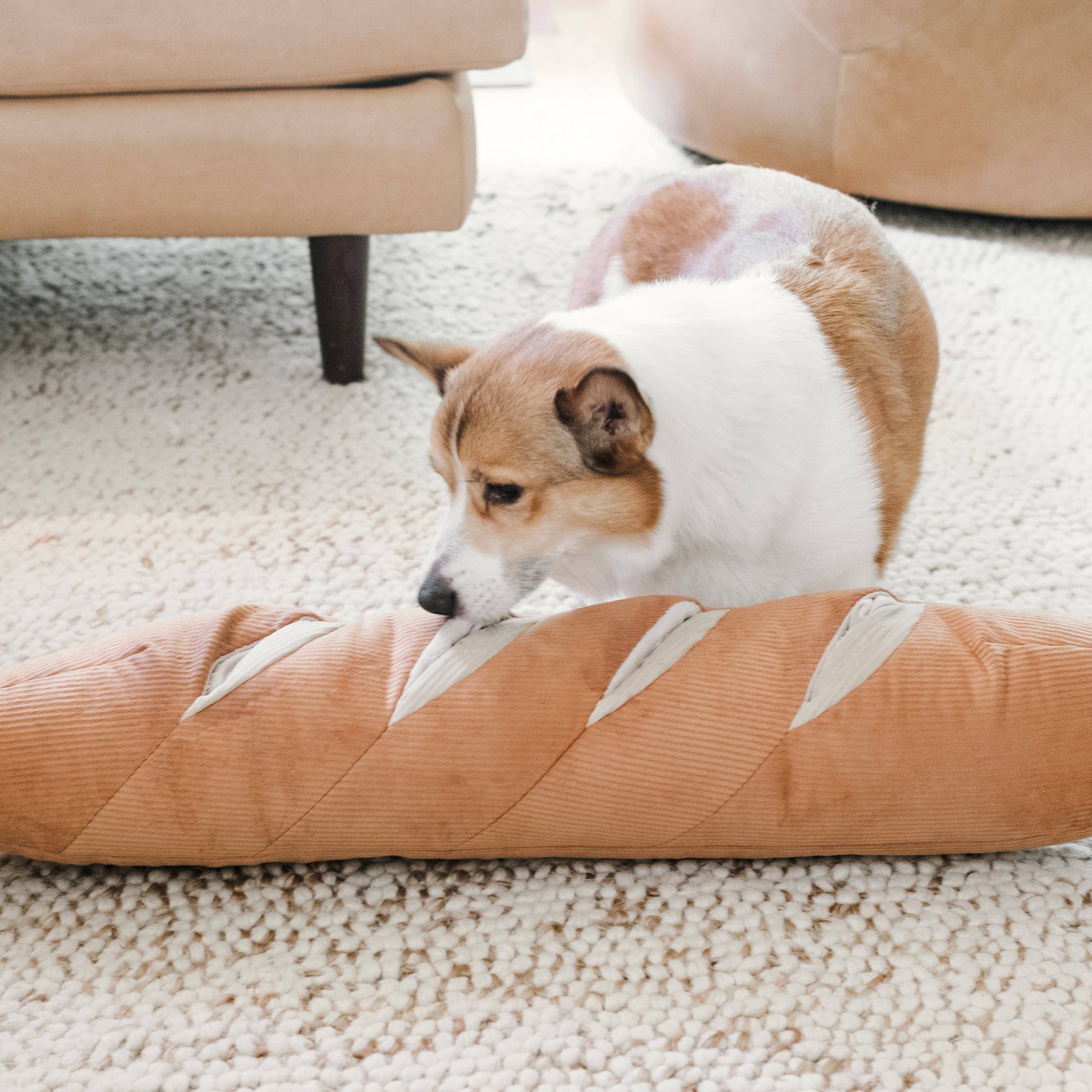 Giant Baguette enrichment dog toy