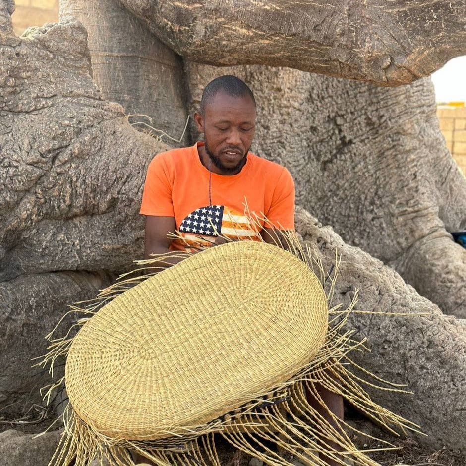 Natural Brown Woven Dog Pet Basket