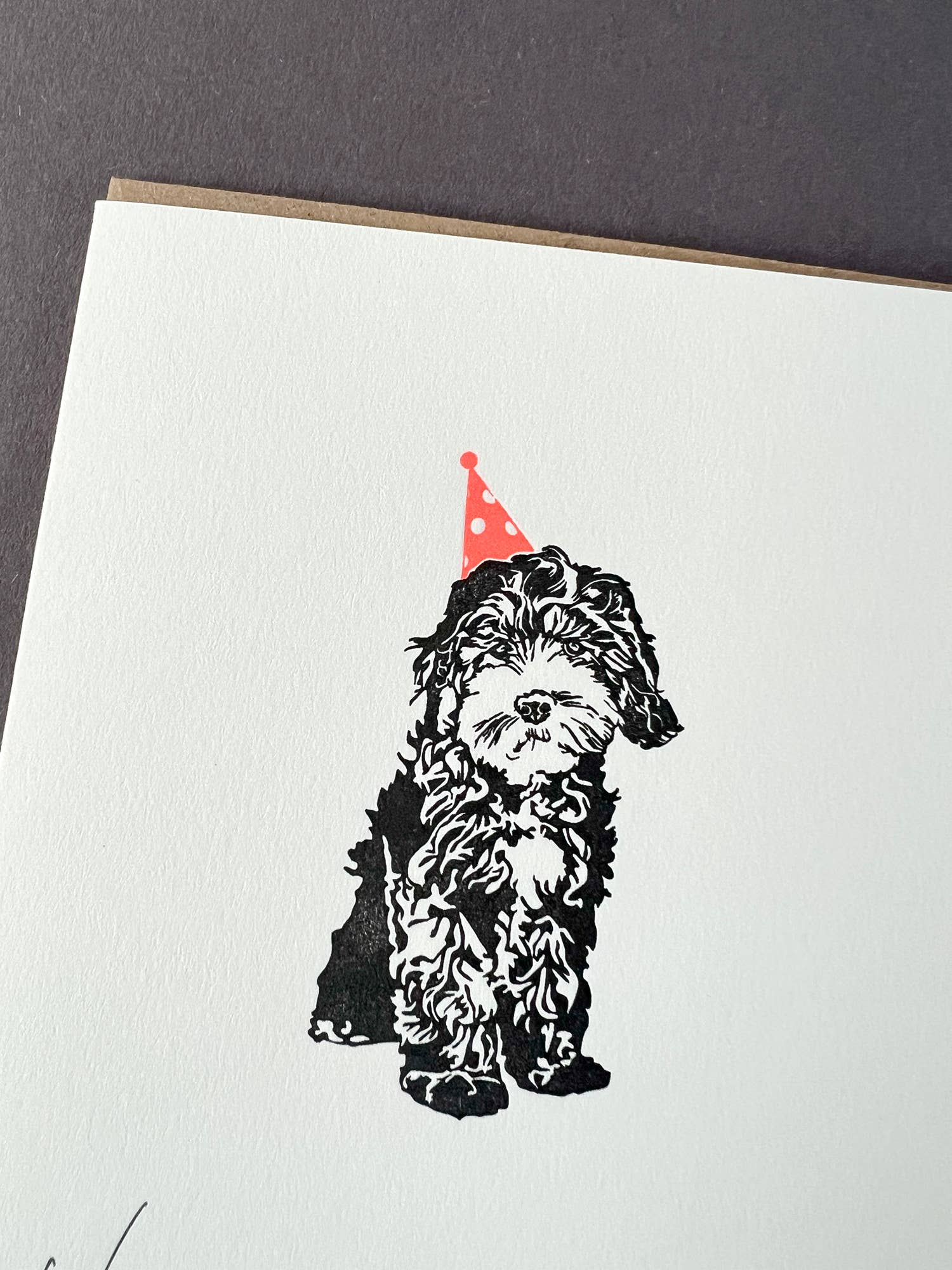 Birthday Cockapoo Letterpress Card | Birthday Card
