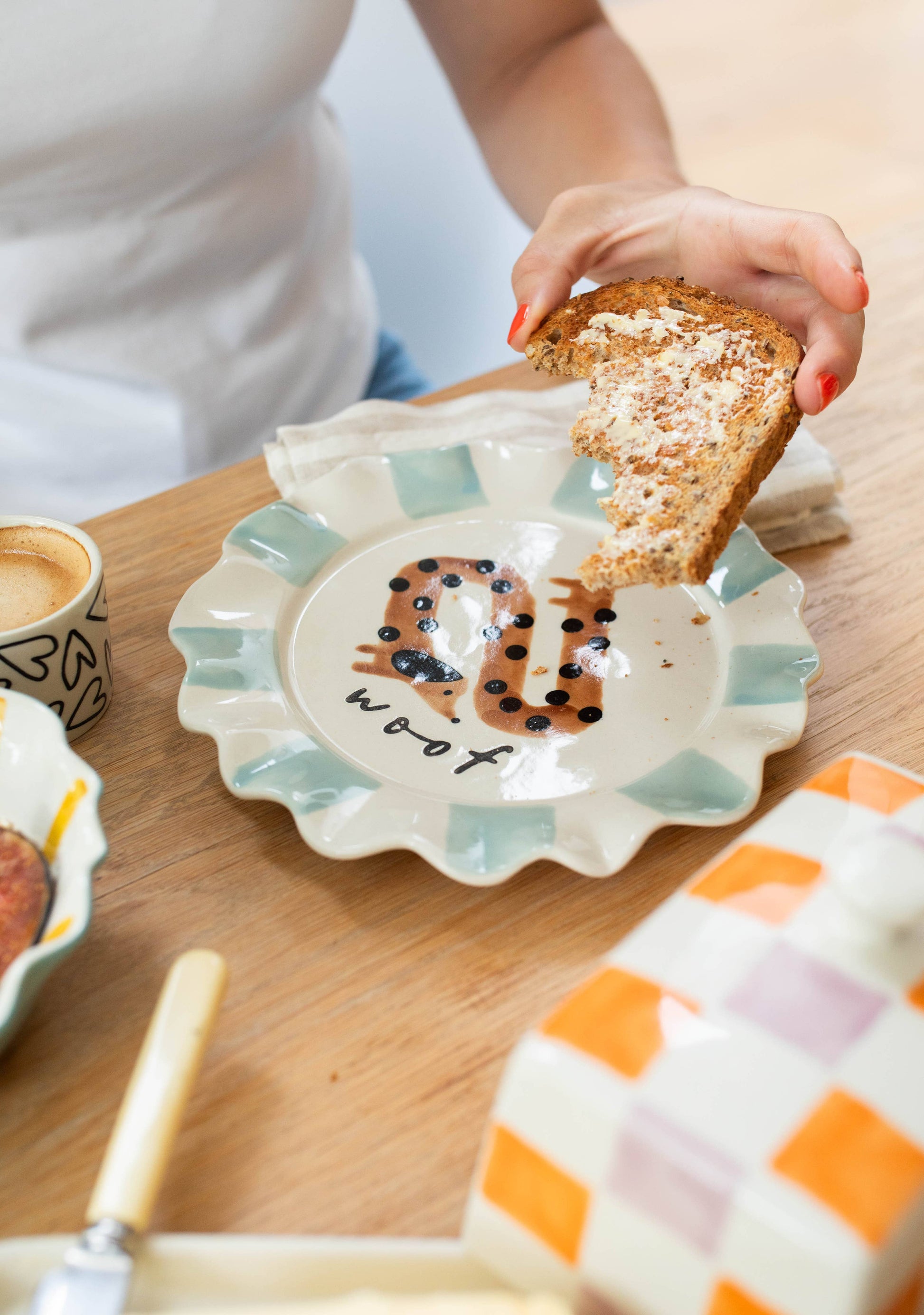 Woof Sausage Dog Plate